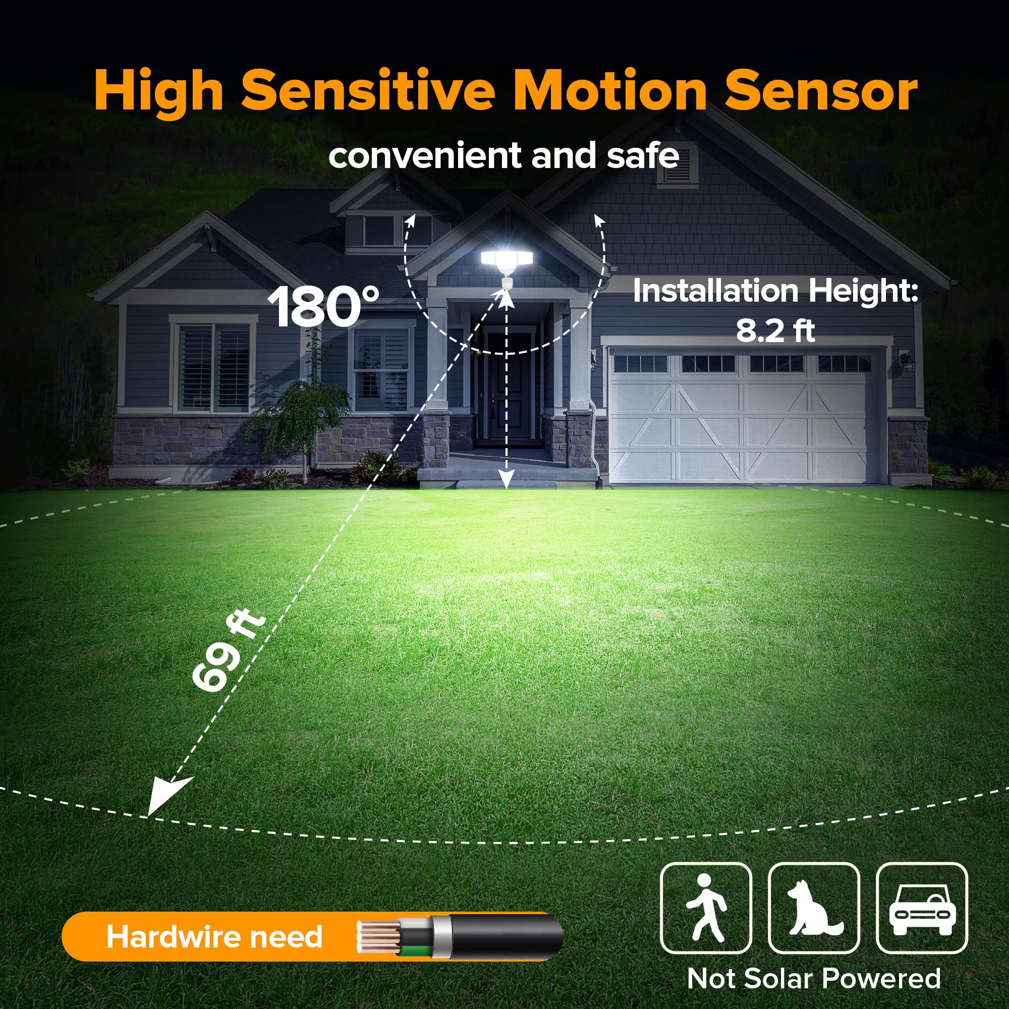 LUTEC 5000K daylight outdoor light improves outdoor visibility