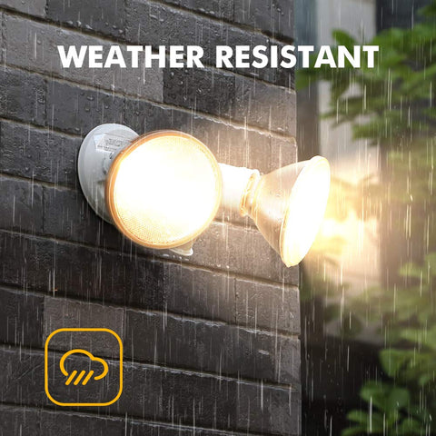 LUTEC floodlight compatible with PAR38 bulbs for flexible upgrades
