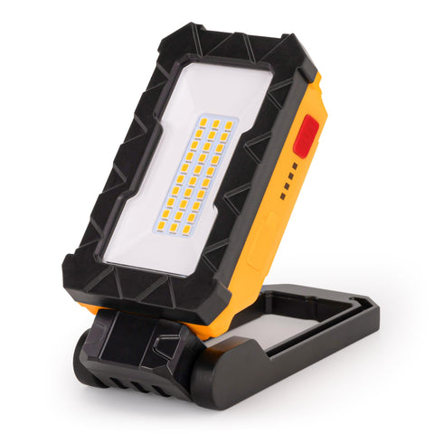 LUTEC rechargeable work light with 360° rotation for versatile under-hood lighting and tight spaces.