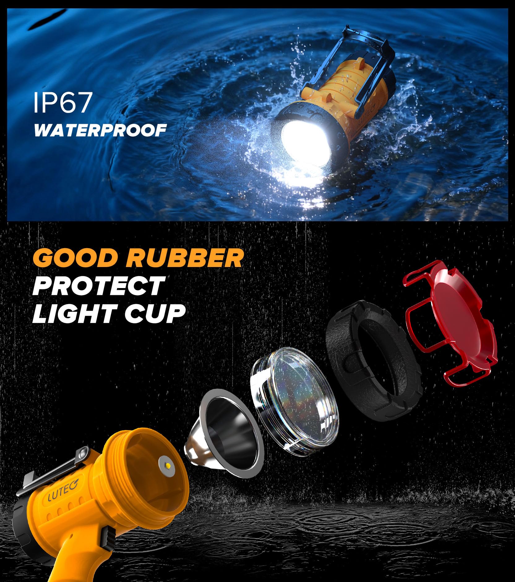 LUTEC red light filter spotlight supports night vision