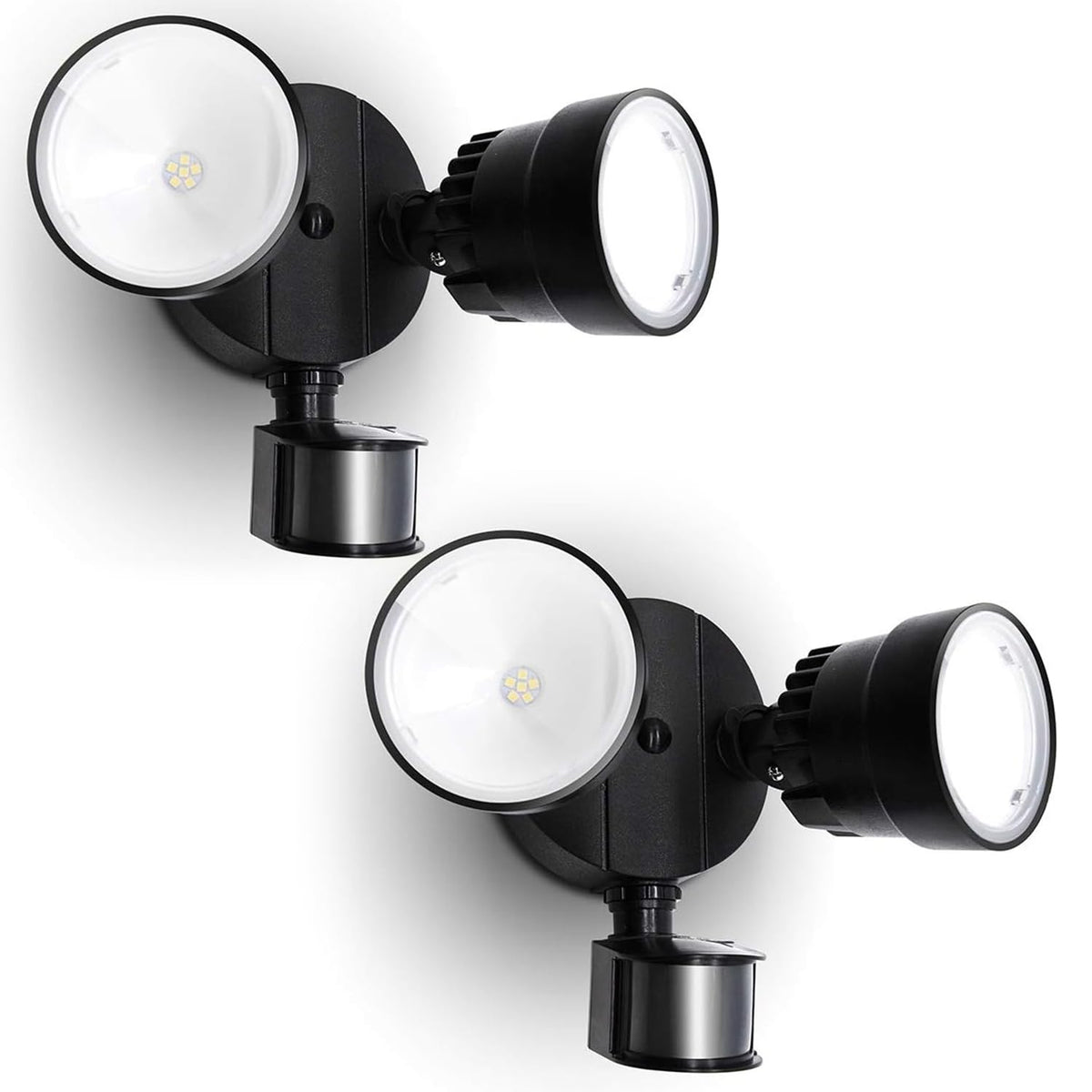 LUTEC Shrimp P6221B-PIR24 motion-activated floodlight brightens outdoor entryways.