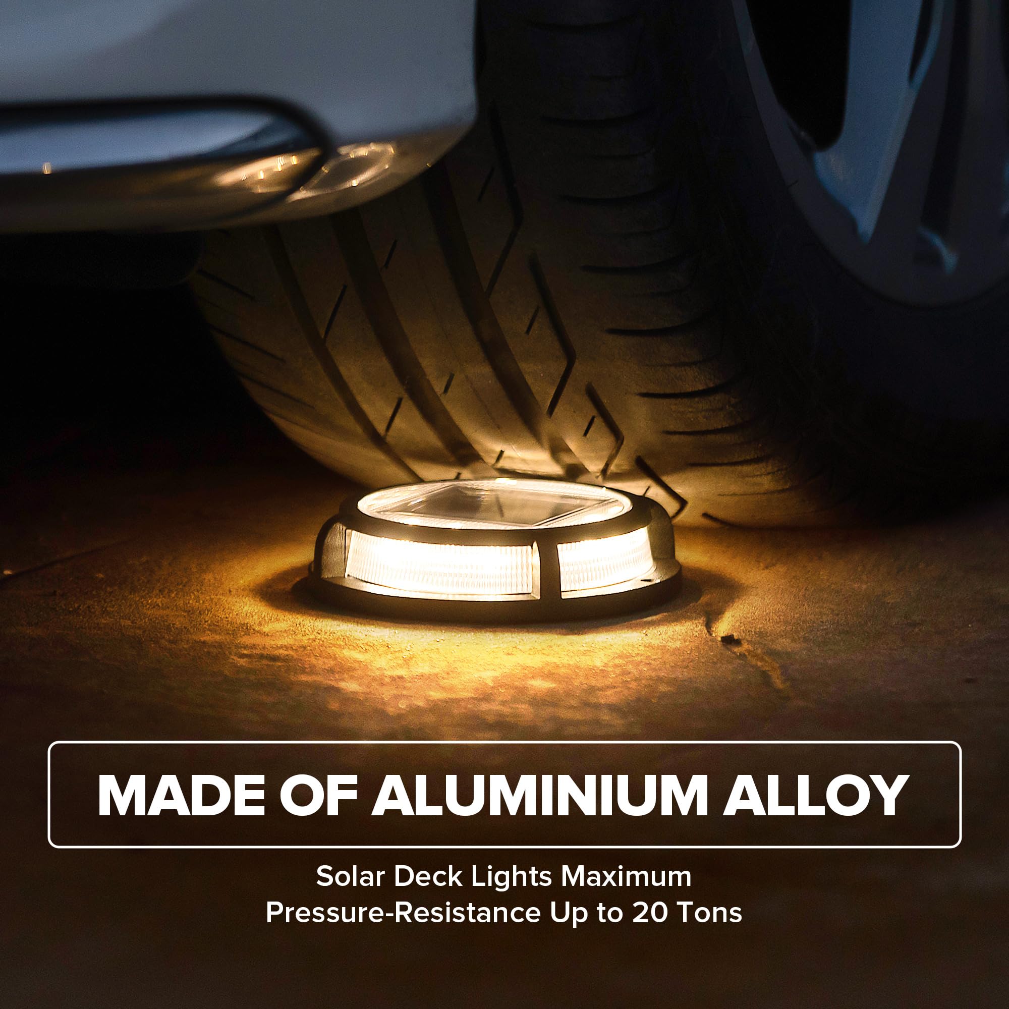 LUTEC sidewalk glow improves nighttime visibility along the route