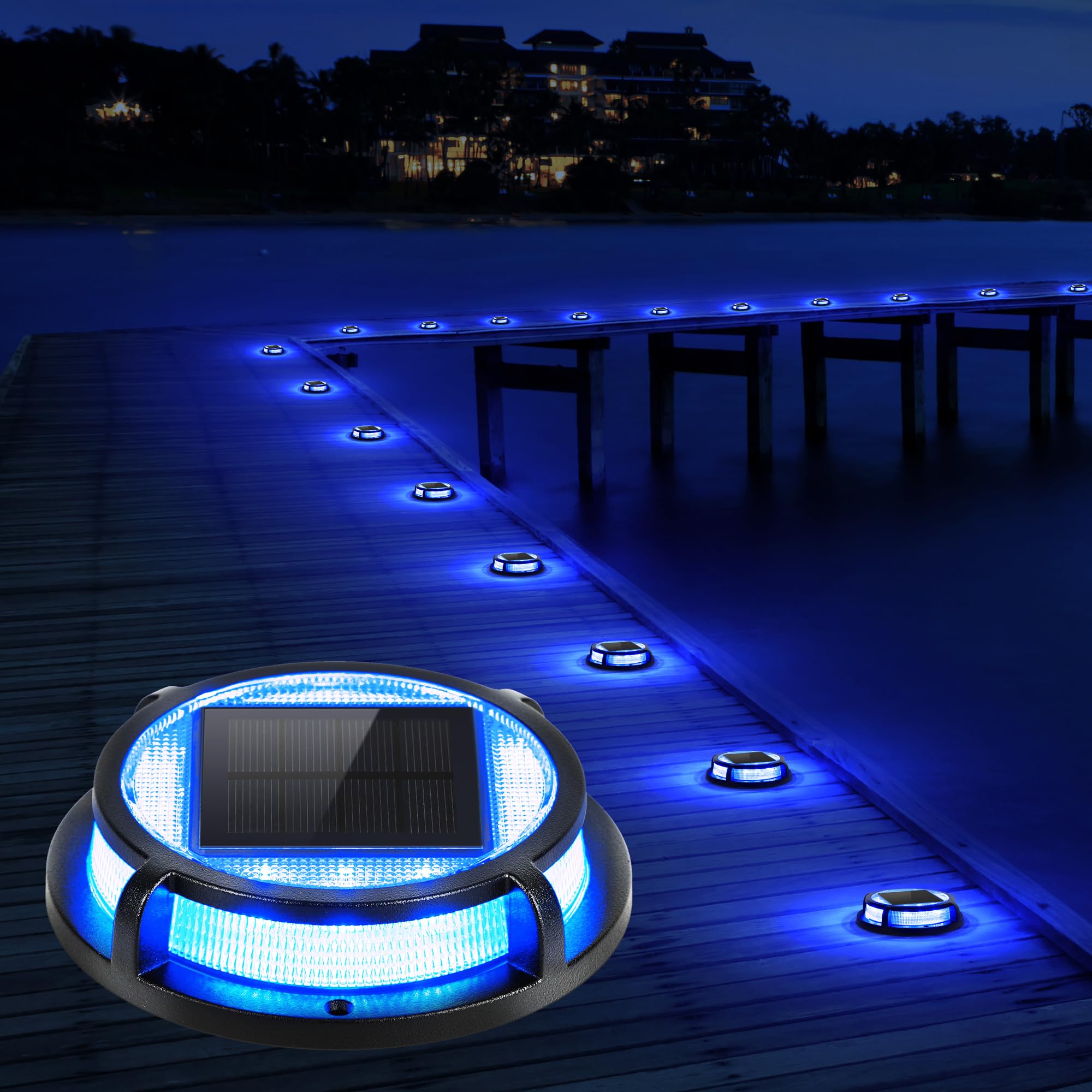 LUTEC blue LED outdoor lighting kit for smart solar use