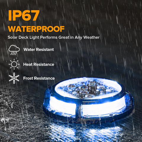 LUTEC blue waterproof path light illuminating a garden walkway