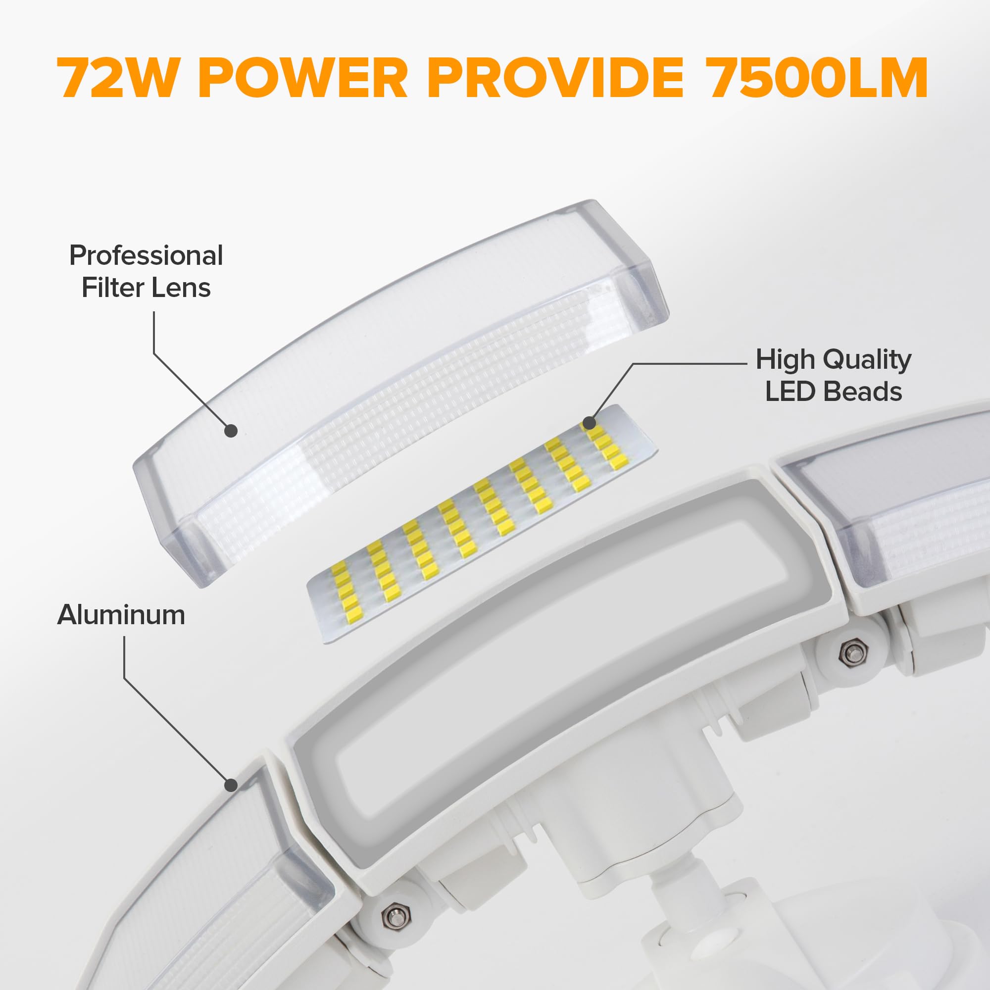 LUTEC three-head adjustable spotlight covers large outdoor areas.