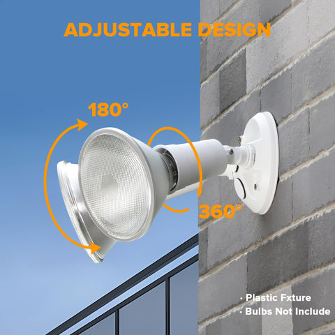 LUTEC wall or eave mounting enables flexible exterior installation for porch, garage, or walkway.