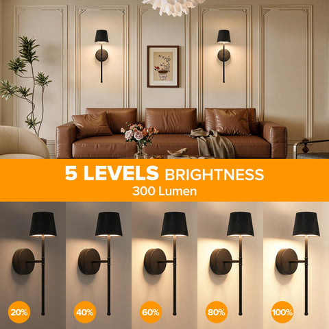 LUTEC wall sconce color temperature adjustment supports warm, neutral, and cool moods.