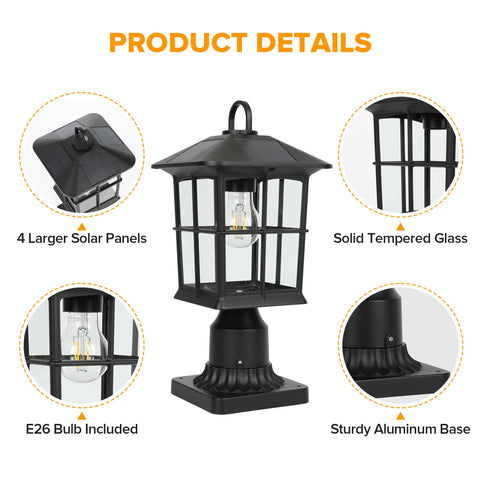 LUTEC waterproof outdoor post light built to withstand weather conditions.