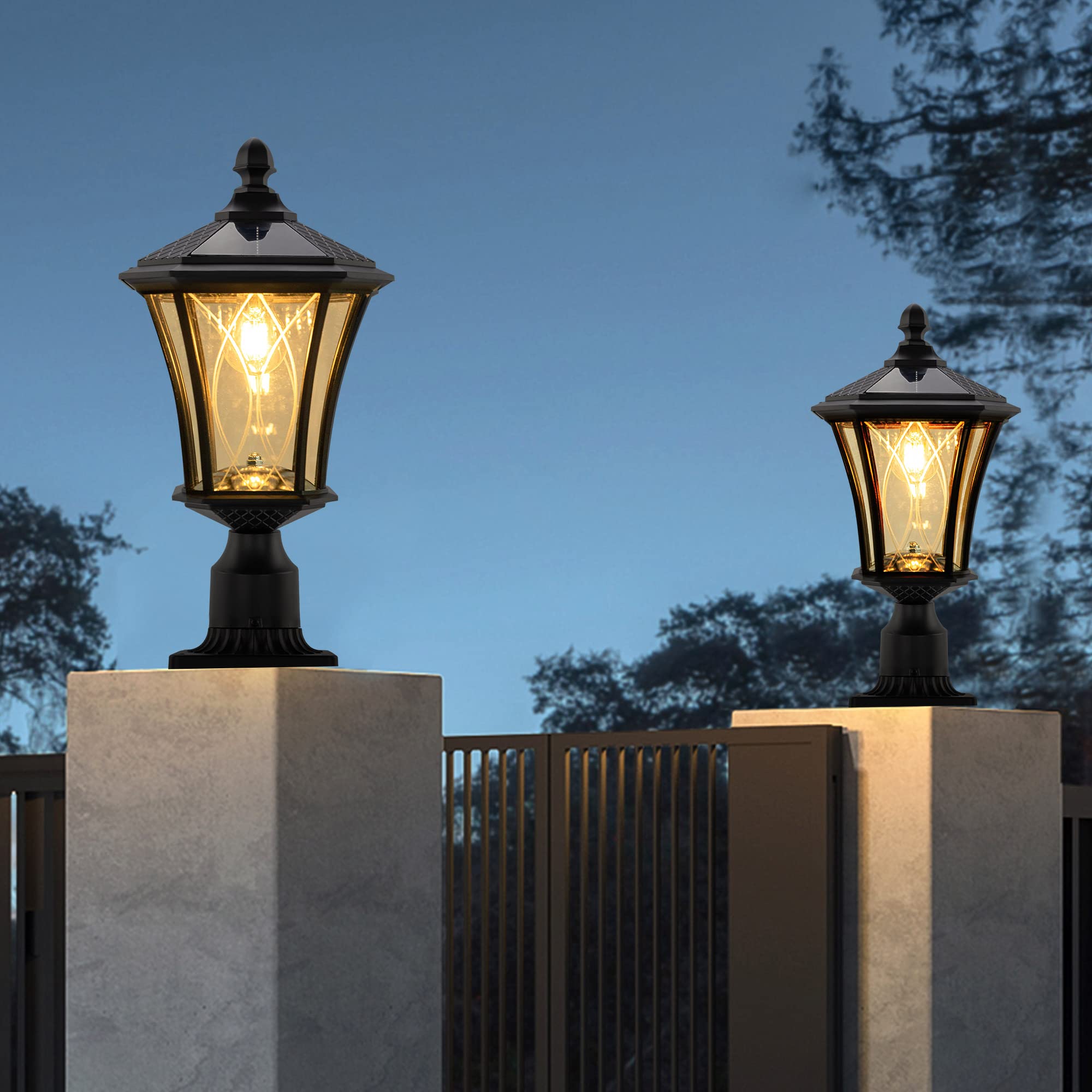 Lutec weatherproof black solar light suitable for outdoor pathways and walls.