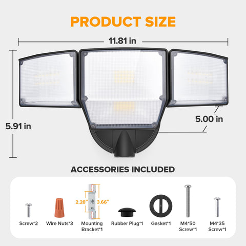 Lutec wide 300 degree illumination for yard and entryways
