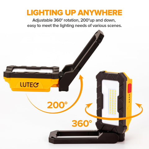 LUTEC light offering three brightness levels for different tasks and runtimes.