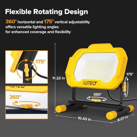 LUTEC work light with IP65 weatherproof protection for harsh environments.