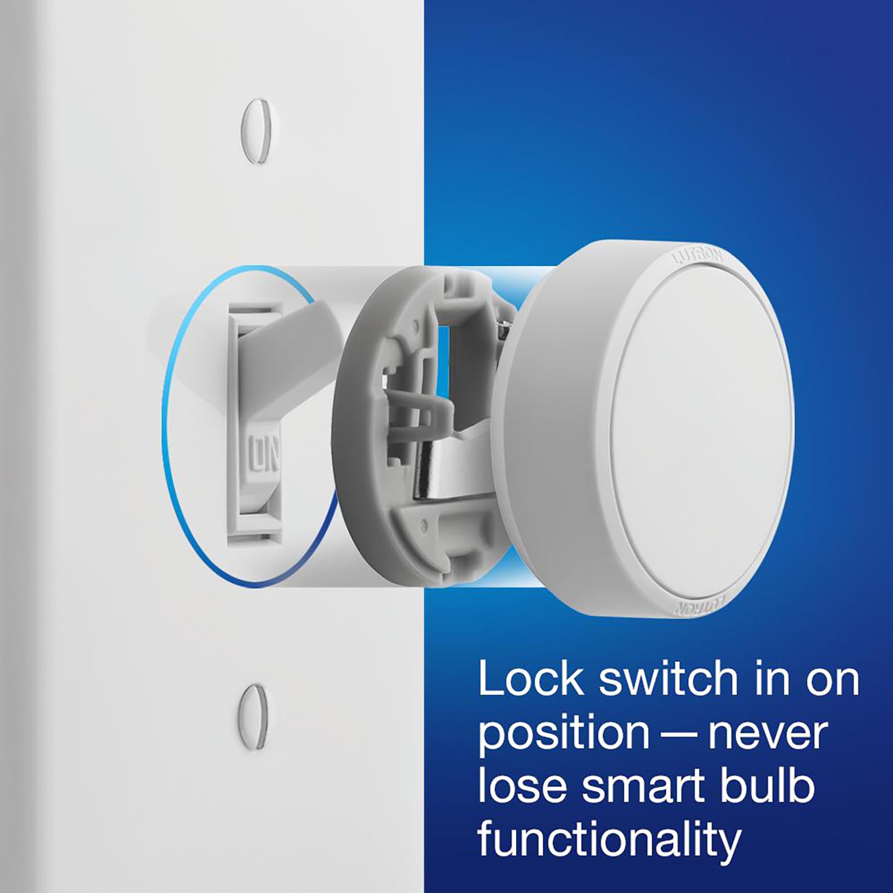 Close-up of Lutron Aurora rotary knob for precise dimming control