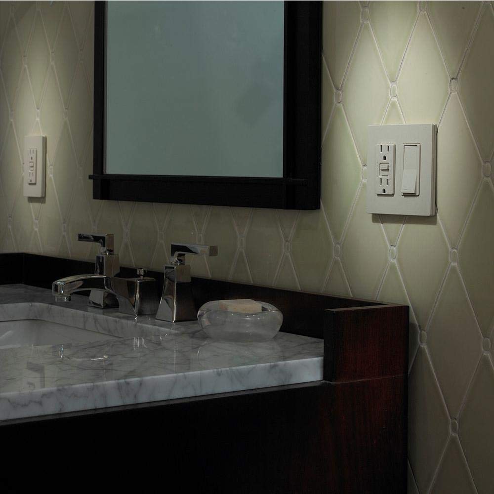 Lutron CA-1PS-WH wall switch in wall installation for quick upgrades.