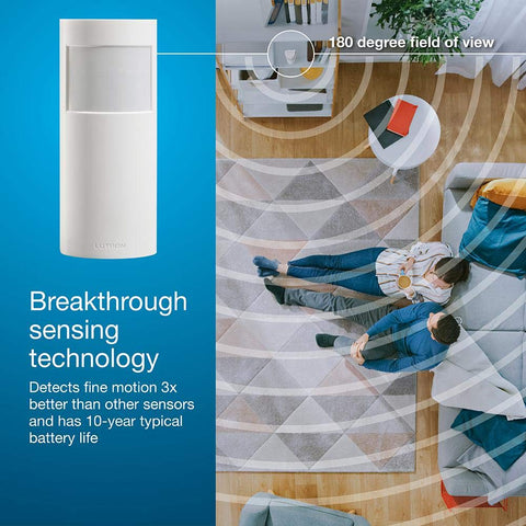 Caseta motion sensor shows long battery life up to 10 years