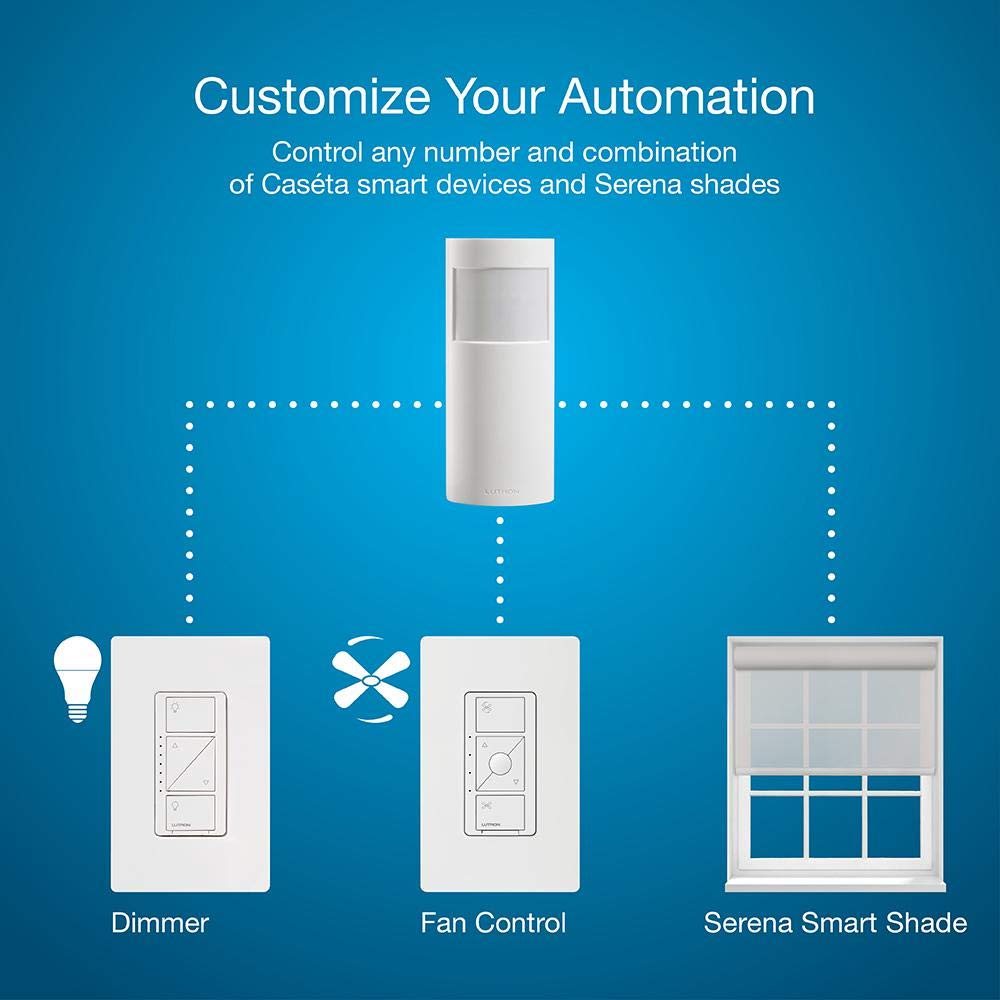 Caseta motion sensor controls devices up to 60 feet away