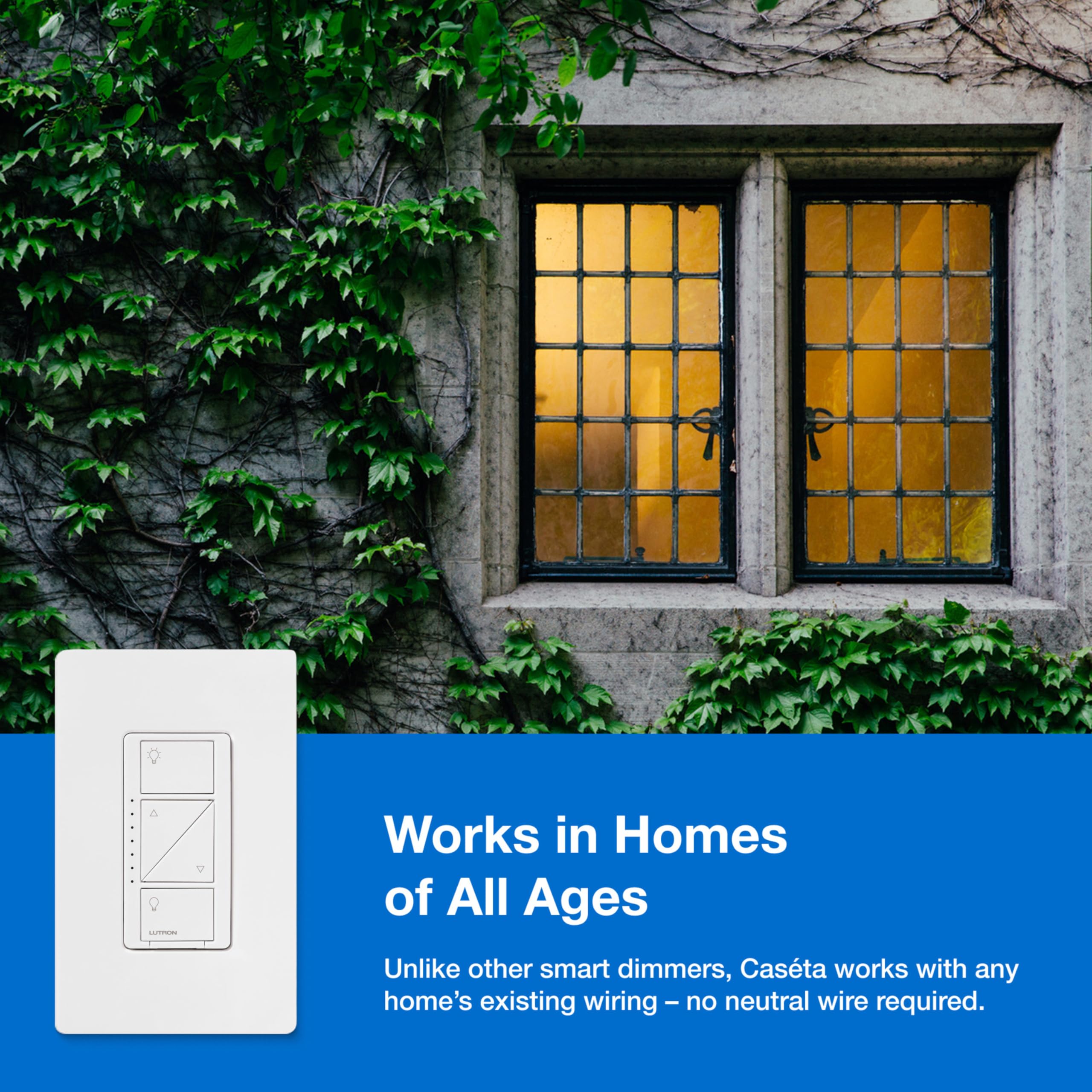 Caseta app control interface adjusting brightness