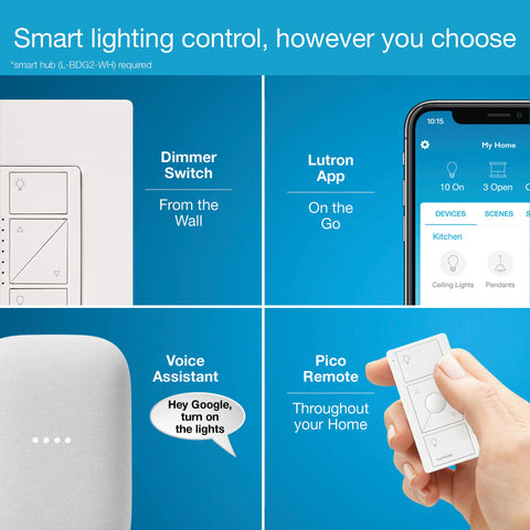 Lutron Caseta dimmer configured for 3-way lighting control in a hallway.