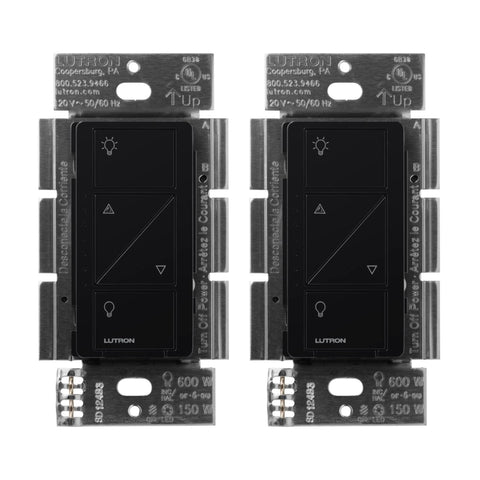 Lutron Caseta Original Smart Dimmer switch front view for precise LED dimming.