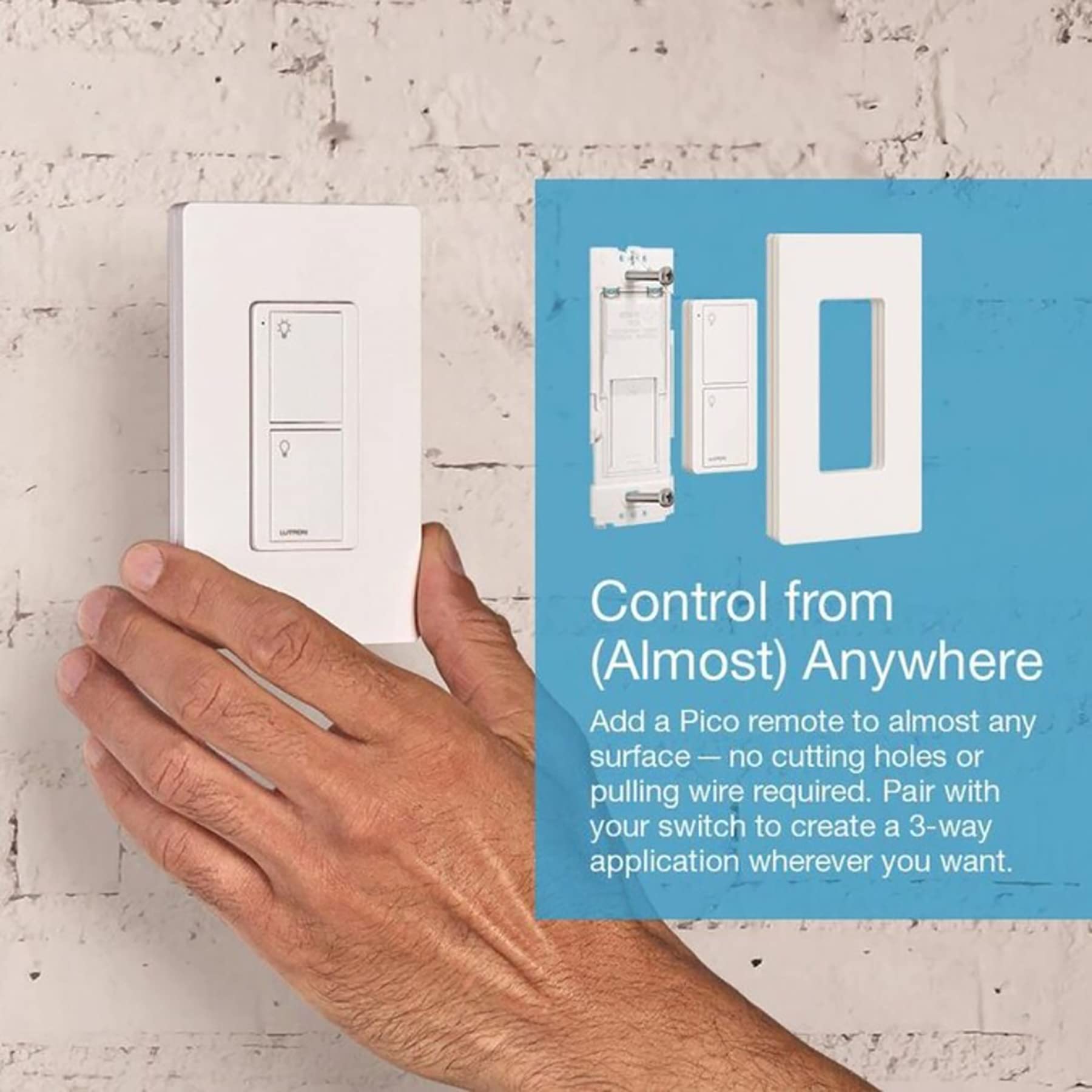 Lutron Caseta handles up to 720W for incandescent loads in bright rooms.