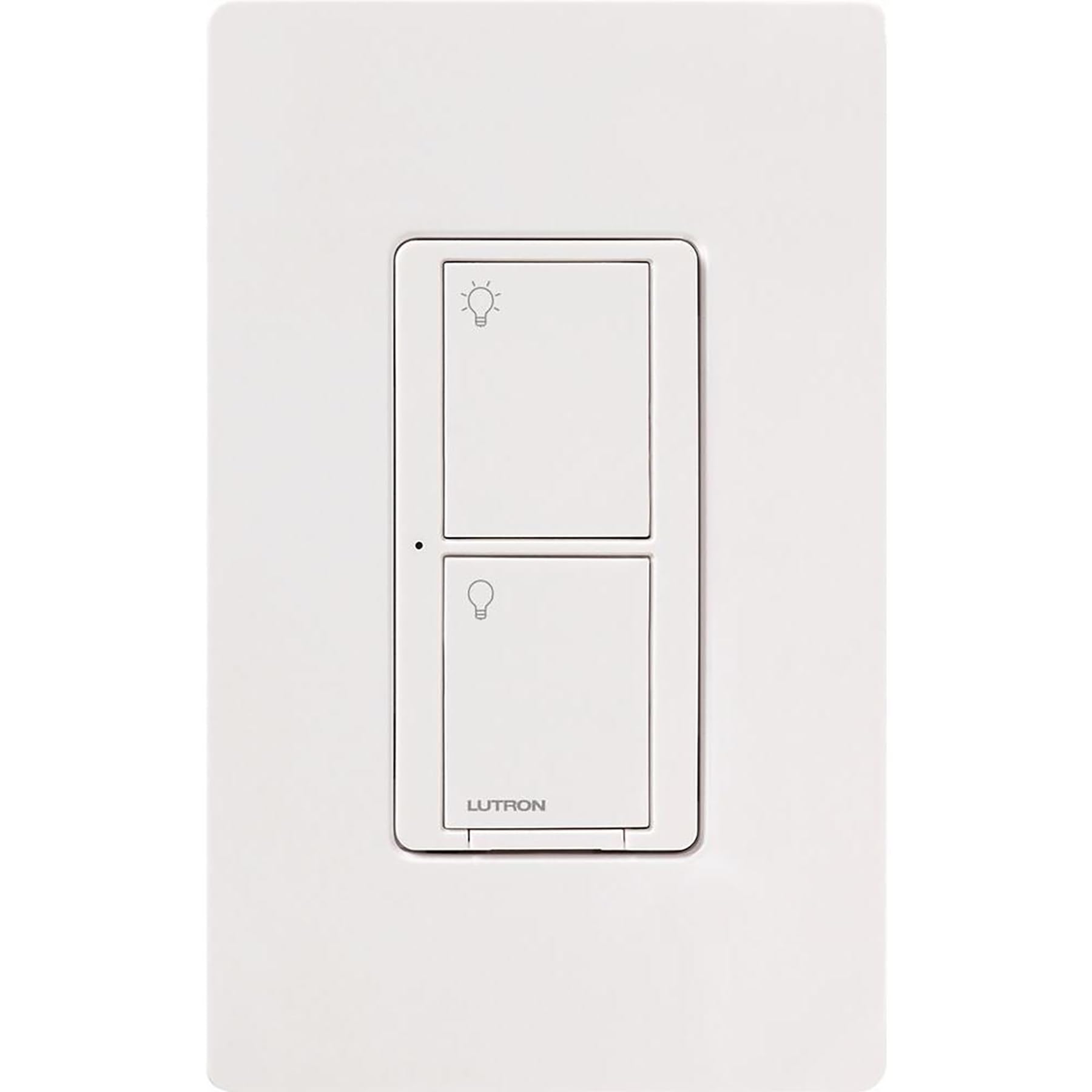 Lutron Caseta Pico remote enabling wireless control of lights.