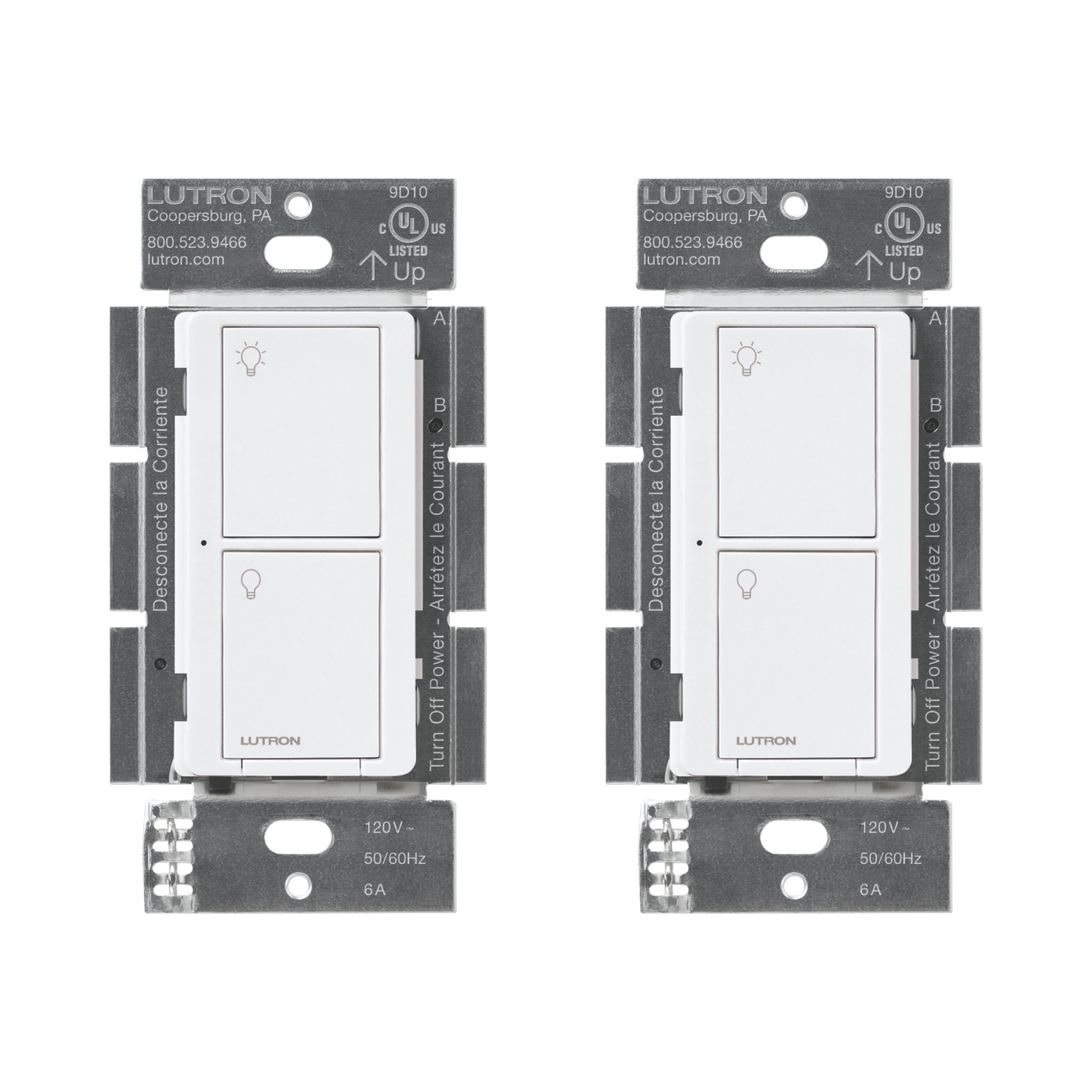 Lutron Caseta original smart switch wall for easy lighting control.