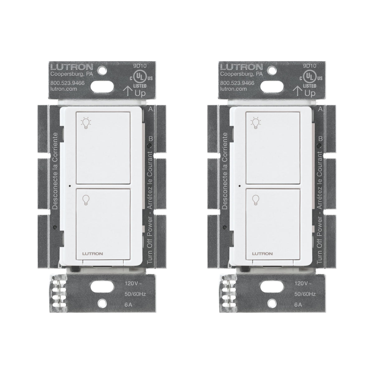 Lutron Caseta original smart switch wall for easy lighting control.