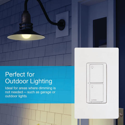 Lutron Caseta almond hub integration illustrating smart scenes and automation