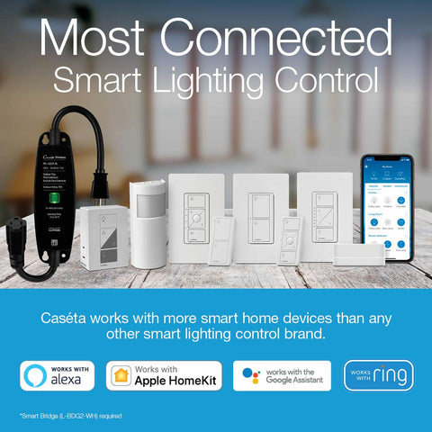 Lutron Caseta almond neutral-wire-required switch ensures reliable performance in new or updated wiring