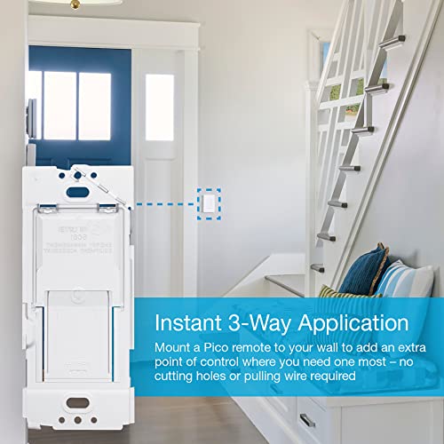 Lutron Caseta two lamps powered by one compact dimmer for convenience.