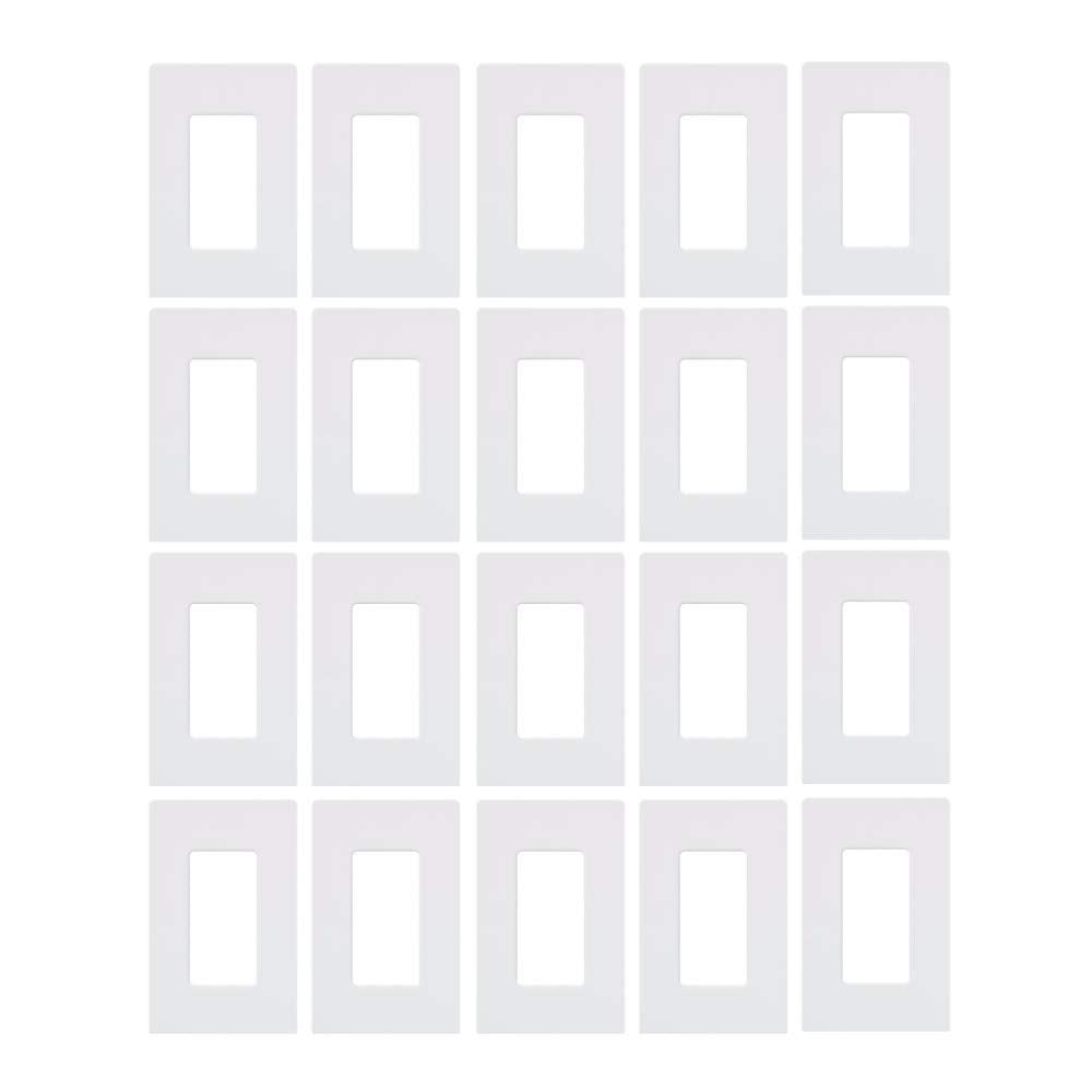 Lutron Claro 1-gang wall plate with screwless design for a seamless look