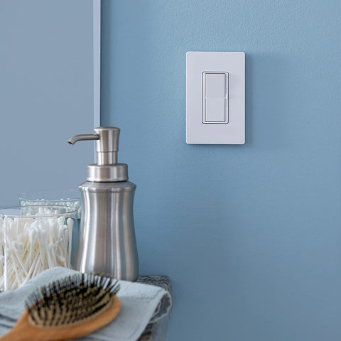 Lutron Claro oversized wall plate hides gaps around wall boxes