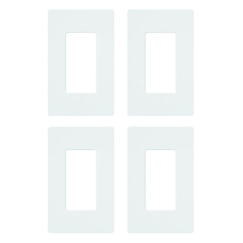 Lutron Claro screwless wall plate in white offers a clean flush finish