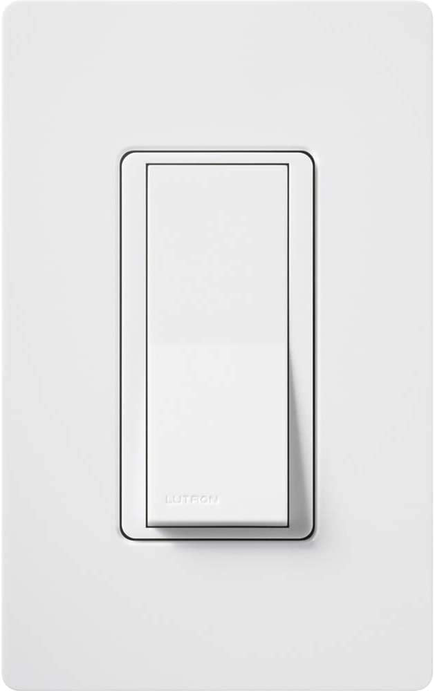 Lutron Claro single-pole switch in white ideal for simple lighting control.