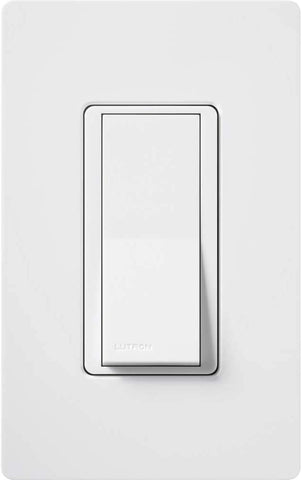 Lutron Claro single-pole switch in white ideal for simple lighting control.
