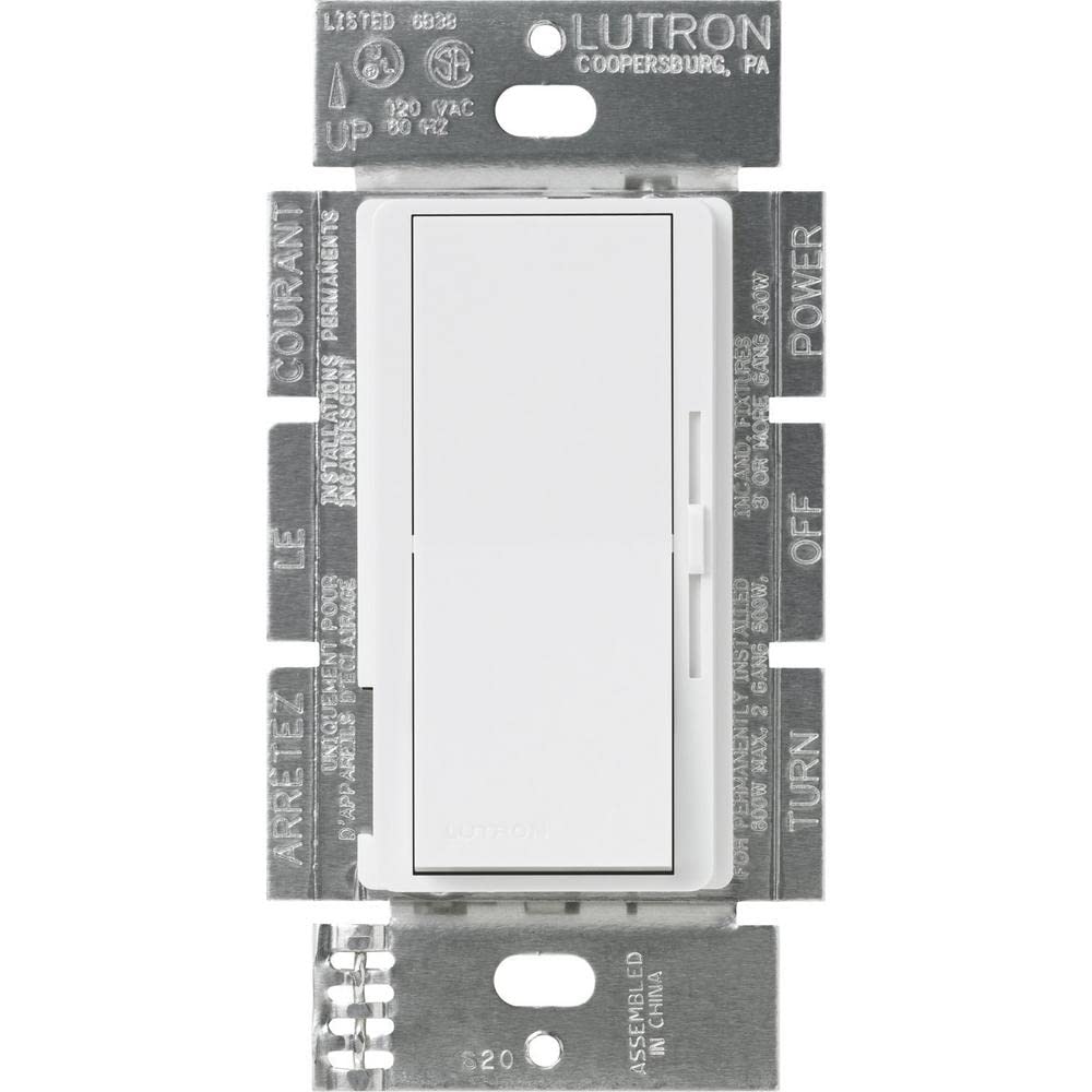 Lutron Diva 3-Speed Fan Control front view with smooth paddle switch for easy on/off