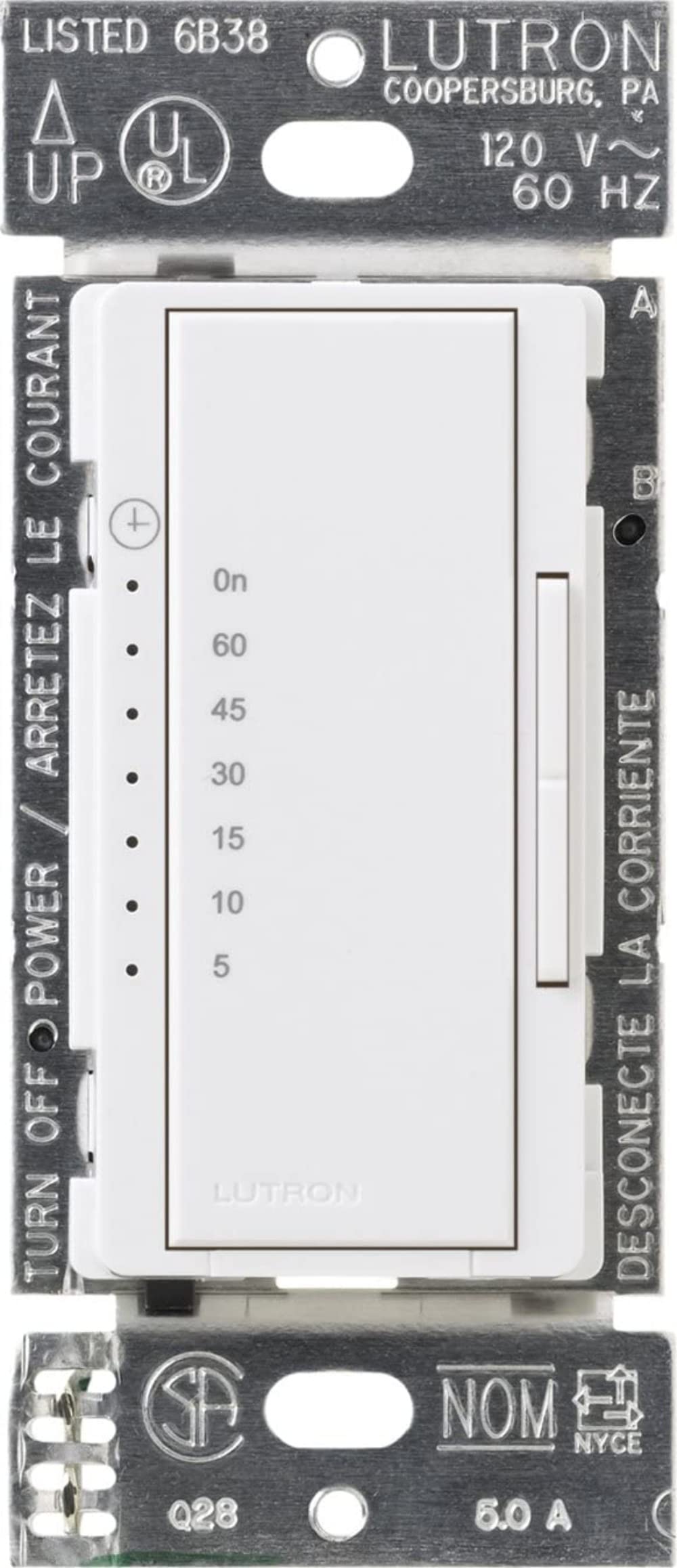 Lutron Maestro countdown timer wall-timer enables precise lighting control.