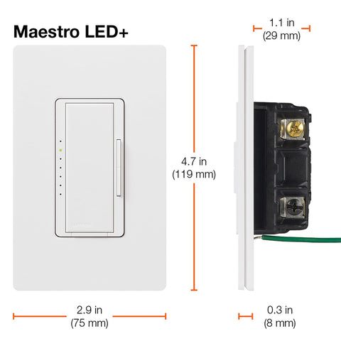 Lutron Maestro LED+ dimmer 2-pack packaging for quick setup