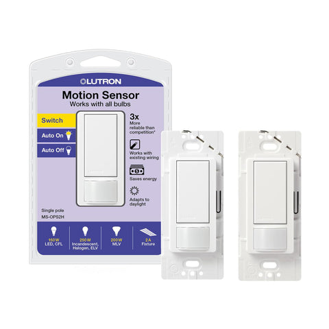Lutron Maestro occupancy sensor switch in bathroom improves convenience with automatic lighting when you enter