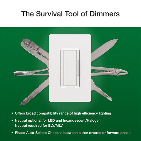 Lutron Maestro PRO LED+ dimmer screw-terminal installation for straightforward wiring