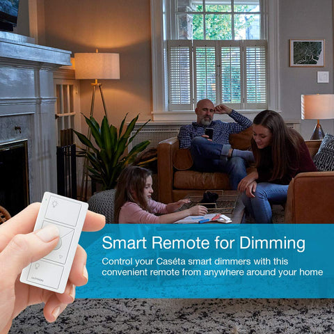 Lutron Pico remote wall-mount ivory offers convenient dimming at a glance