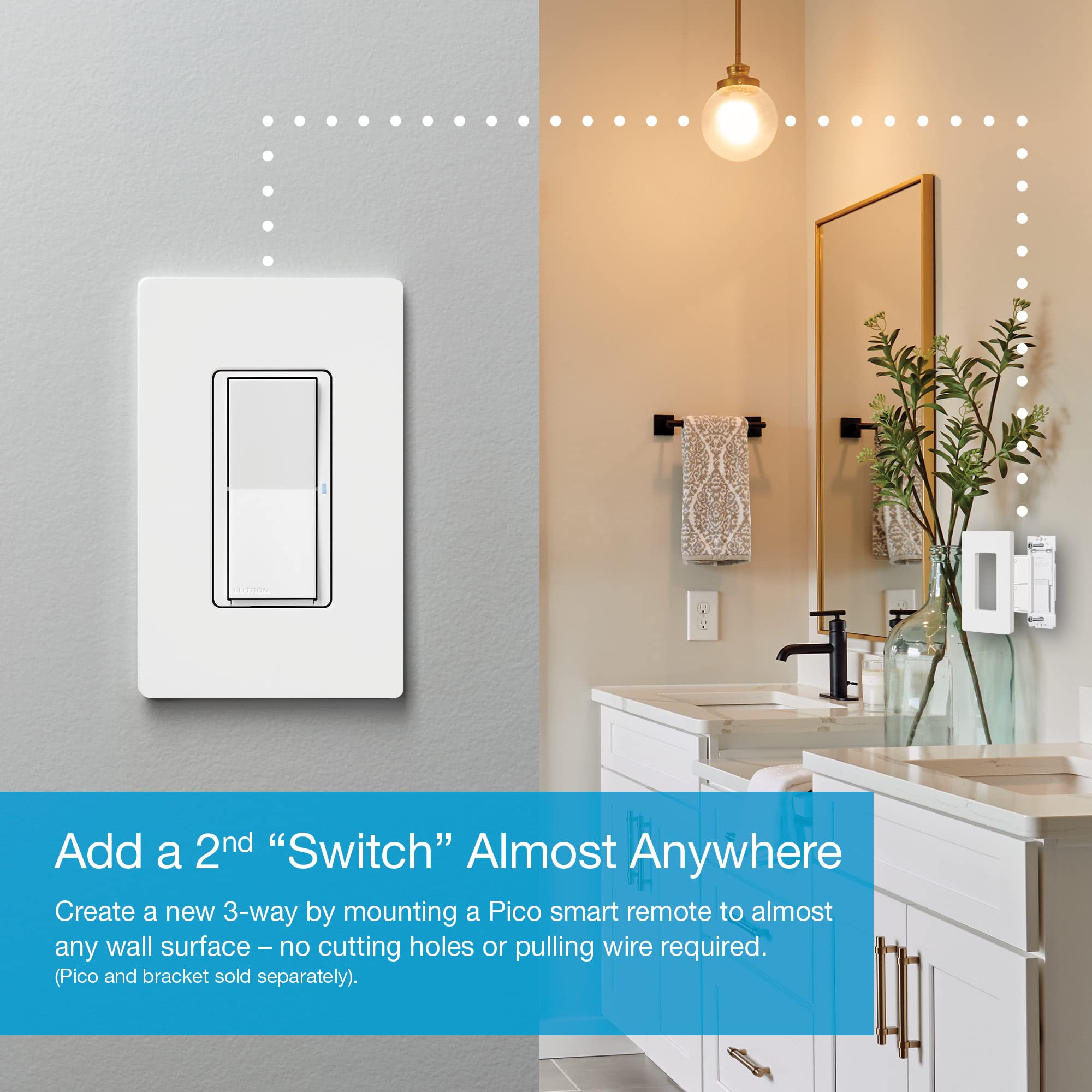 Smart Away feature concept image demonstrates randomized lighting for home-like appearance.