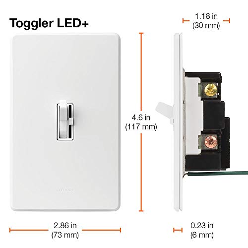 Lutron Toggler LED+ dimmer provides flicker-free dimming across bulbs