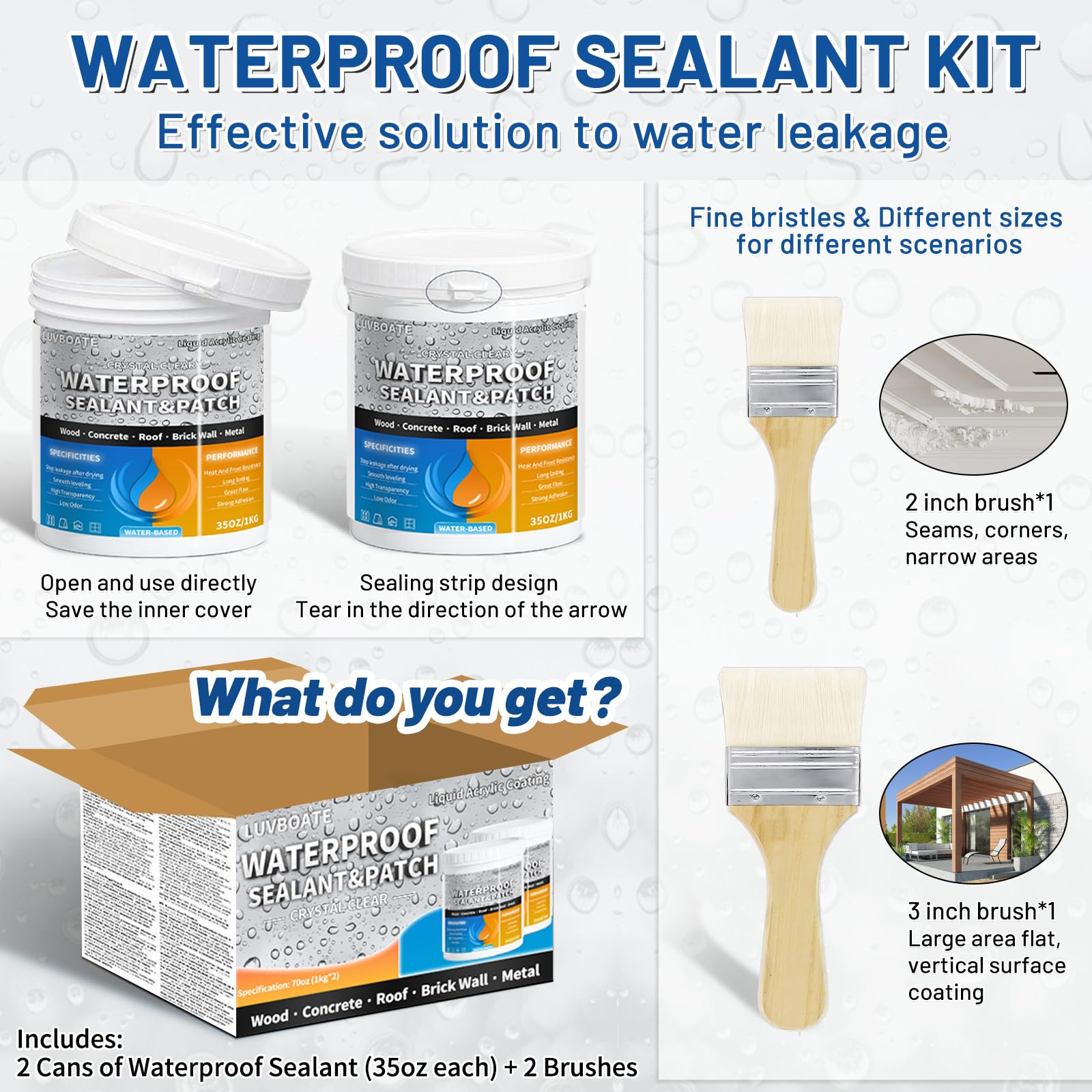 LUVBOATE clear waterproof membrane forms after 48-72 hours for lasting protection.