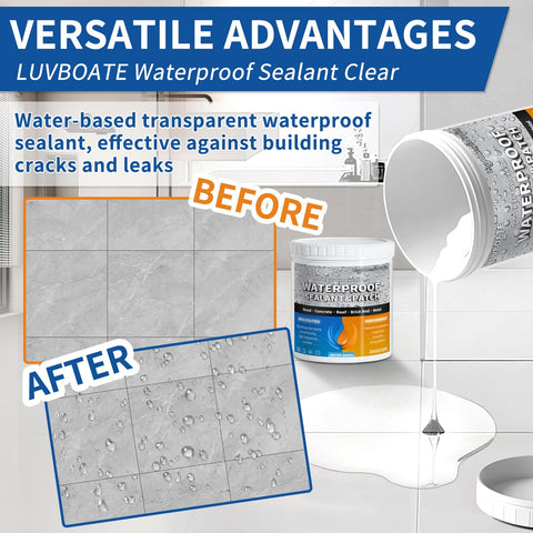 LUVBOATE sealant for outdoor roof and gutter areas keeps moisture out.