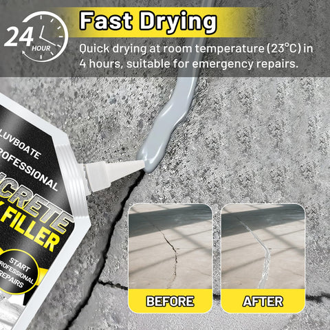 LUVBOATE self-leveling sealant application creates a smooth, crack-free surface.
