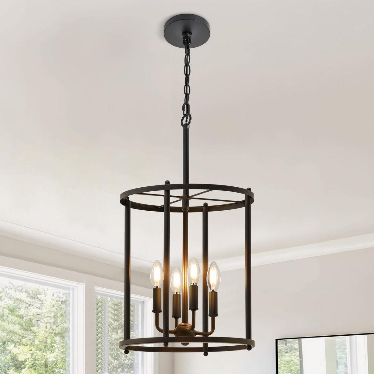 Luvkczc 4-light chandelier with candle holders enhances dining room ambiance