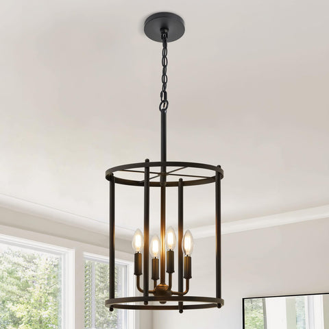 Luvkczc 4-light chandelier with candle holders enhances dining room ambiance