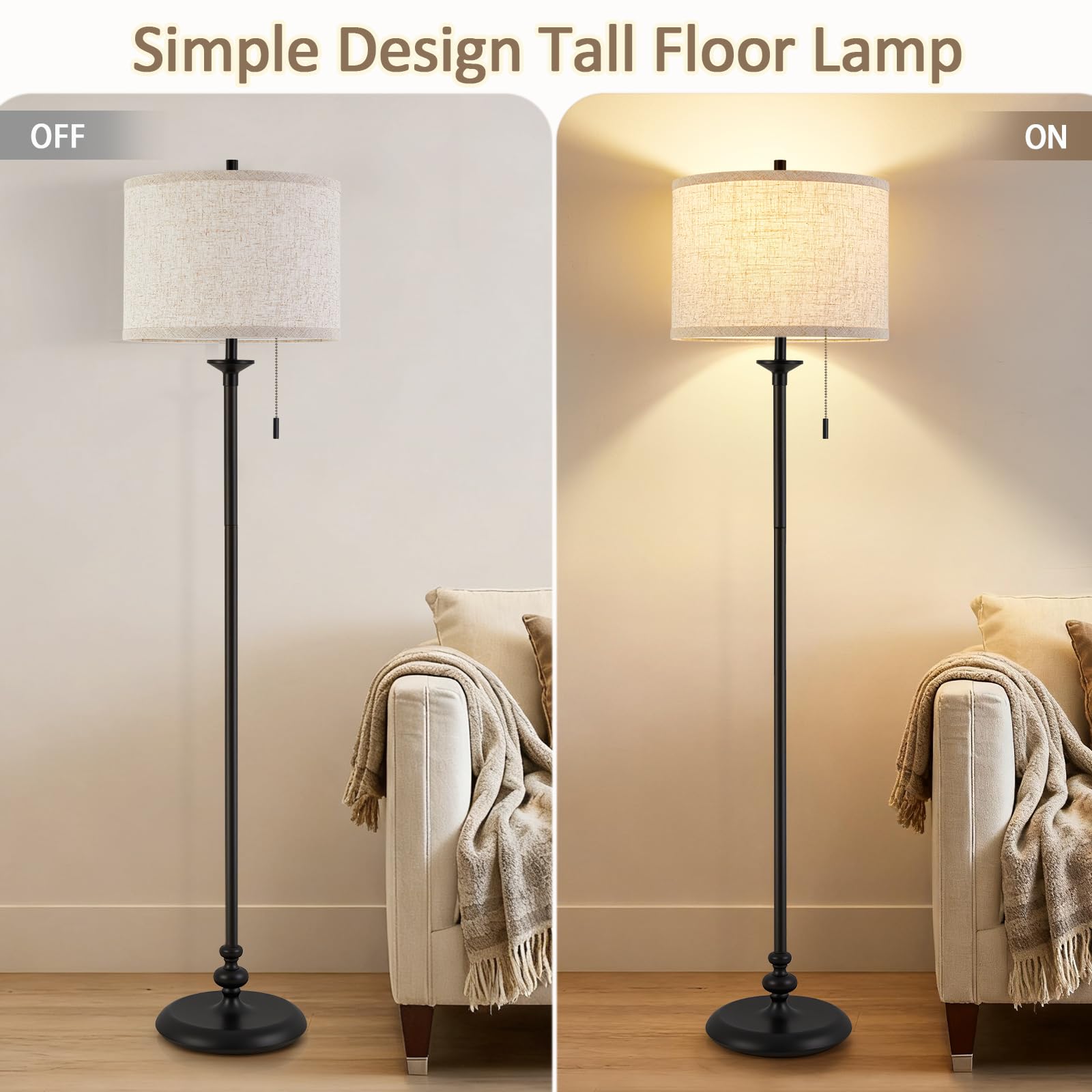Luvkczc 60-inch tall design fits living rooms and corners without crowding.