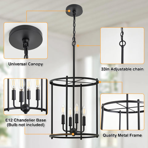 Luvkczc adjustable chain chandelier offers flexible hanging height for kitchens and foyers